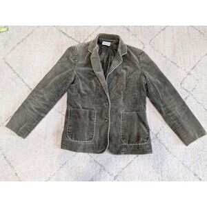Vtg Inner Visions Adult Corduroy Blazer Sz 10 Green Lined Classic Sport Academia